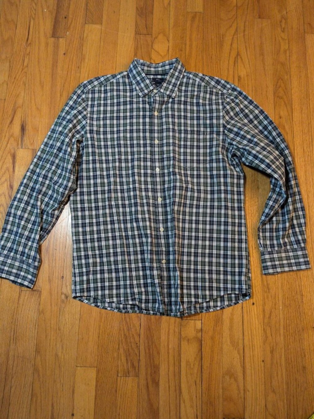 Gap Men's Plaid Long Sleeve Button Front Shirt slim fit L